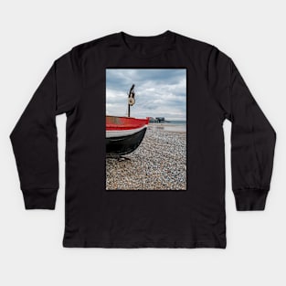 Crab fishing boat, Cromer, Norfolk Kids Long Sleeve T-Shirt